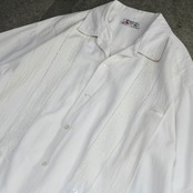 ~80's 3pocket cuba shirt white
