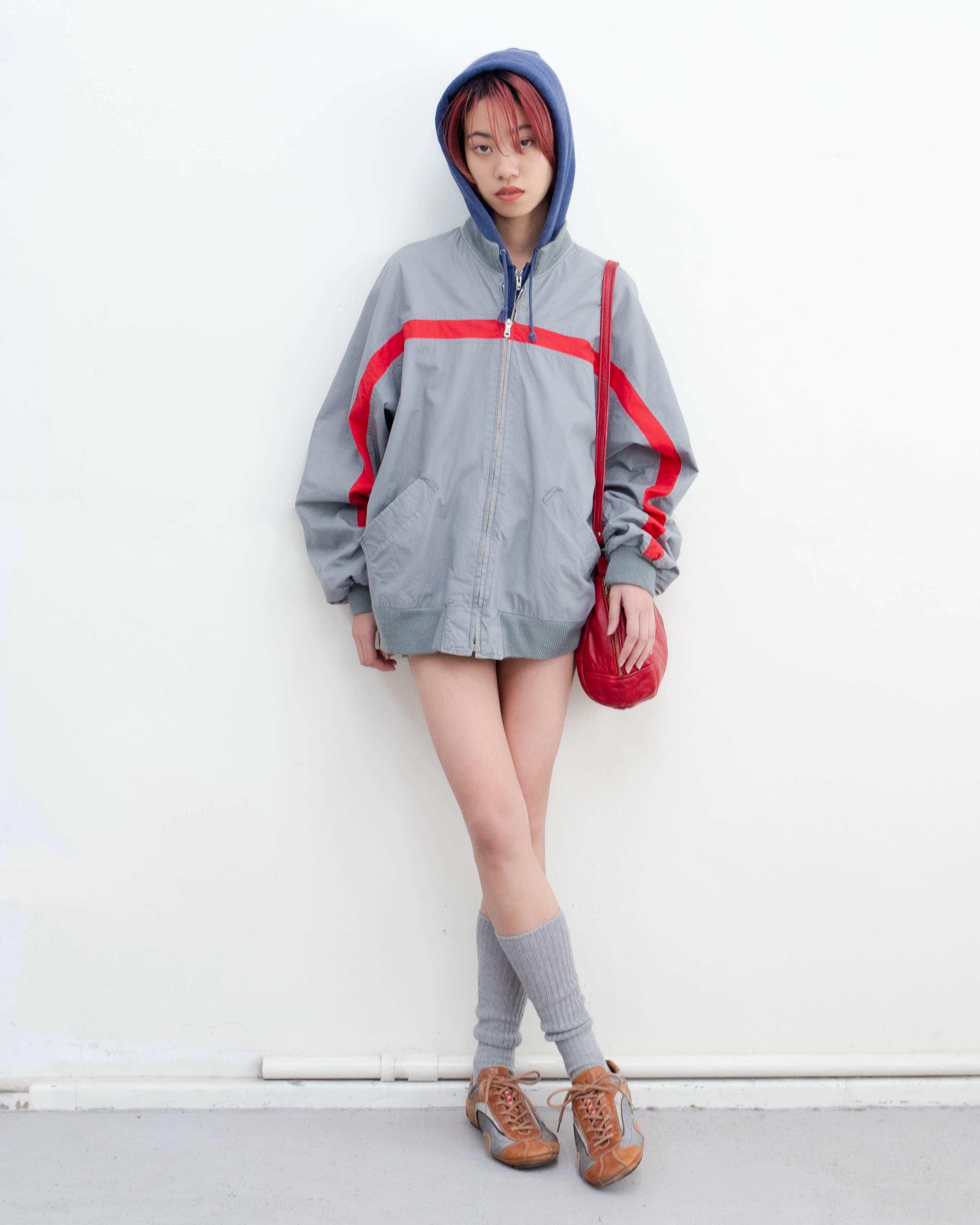 1980s Euro vintage - horizontal stripe zip blouson | LUIK FINN