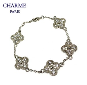 cz full diamond clover  bracelet