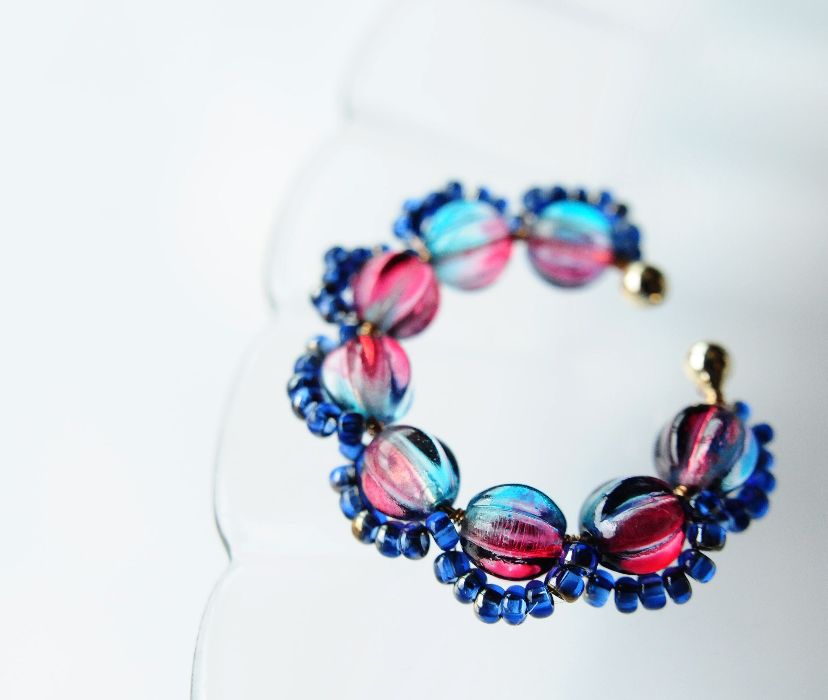 ＜Rollo～イロヅクビジュー～＞イヤーカフ『 asahi to sora × ao umi 』