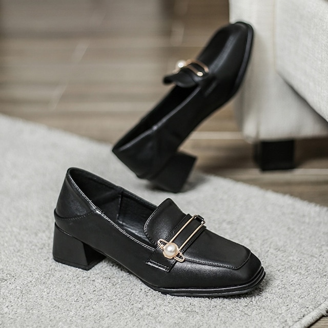 【33-43】Chunky heel loafers　M4060