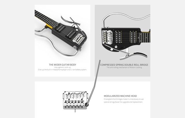 ALP Guitar ADS-201H 金属ボディー　折りたたみコンパクトギター