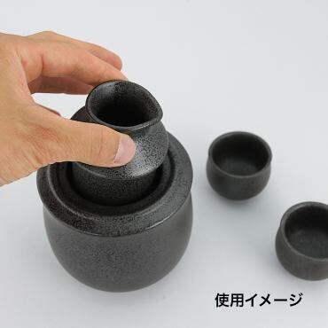 酒燗器（ミドリ・エンジ・コン）正一合サイズ ギフトセット（お猪口2