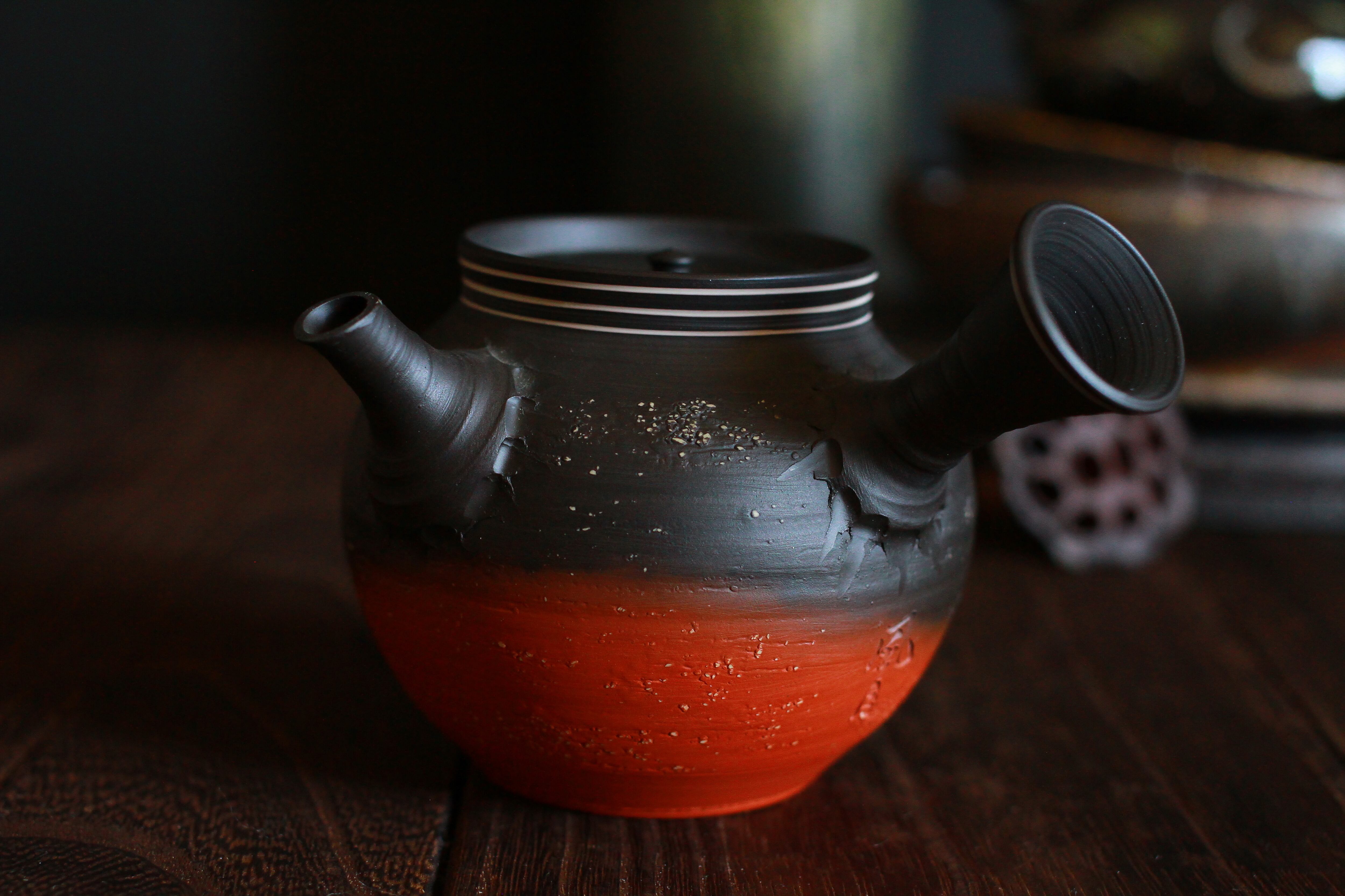 村越風月＊常滑焼＊朱泥茶注＊陶芸品＊急須