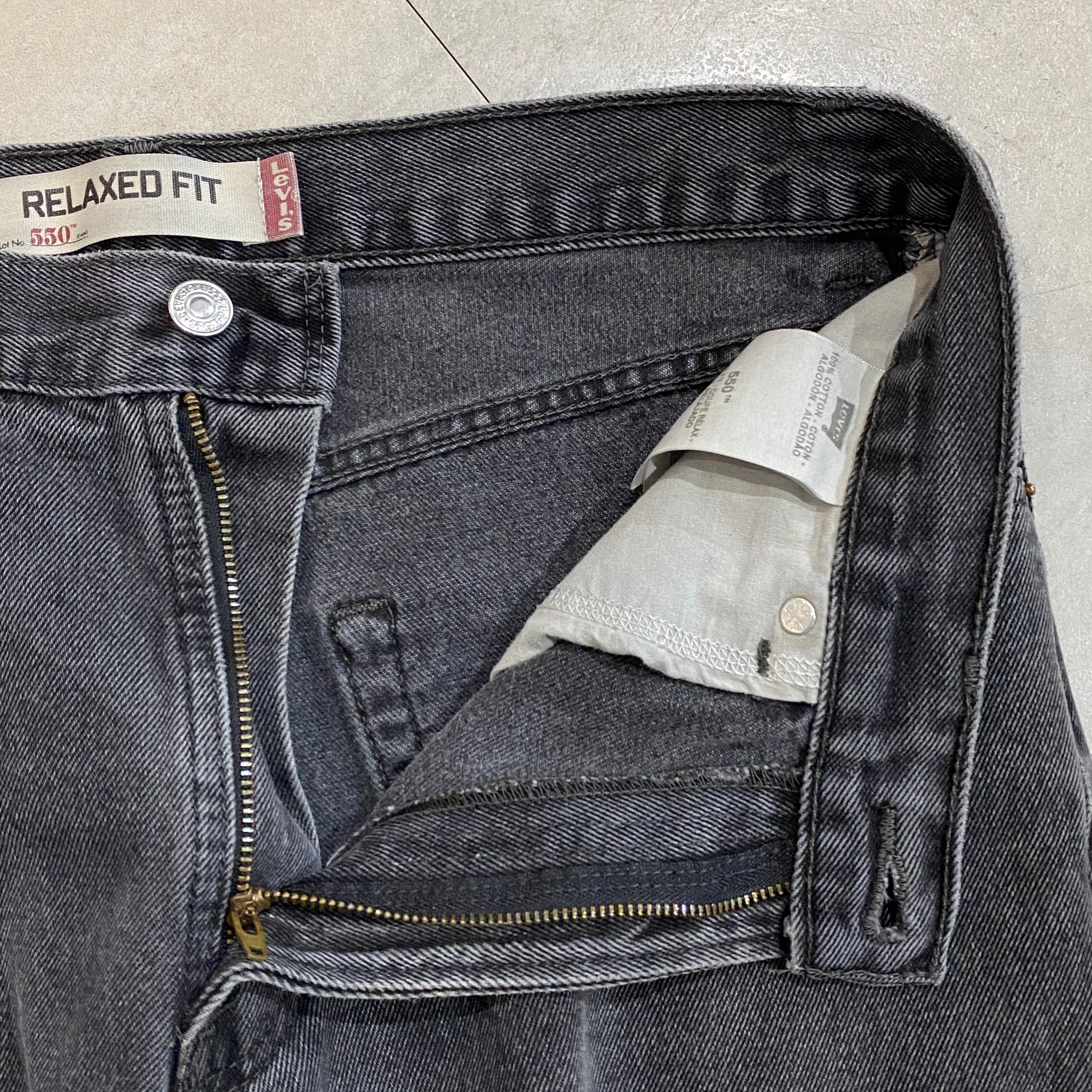 size : W33 L32【 Levi's550 】リーバイス550 ブラックデニム デニム ...