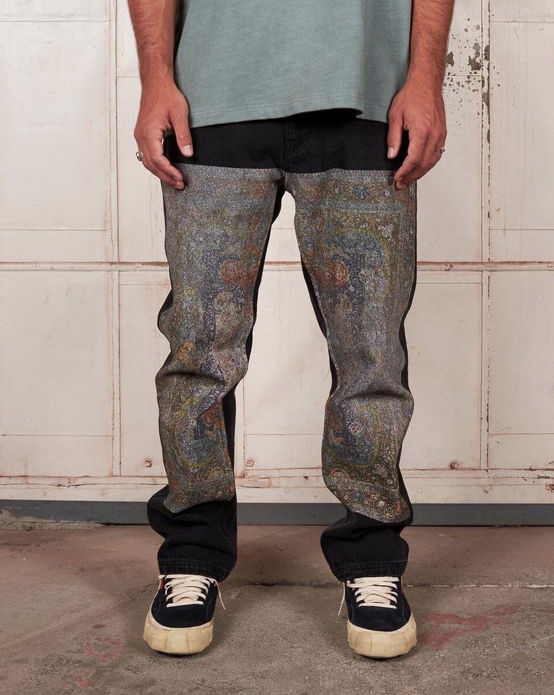 UNISEX S/M 34インチ PLEASURES DENIM PANTS プレジャーズ | www