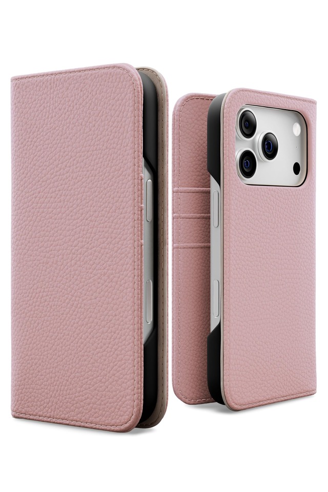 MINTY iPhone18 Pro iPhone17 Pro 用 ケース 手帳型 ベルトなし モーヴピンク