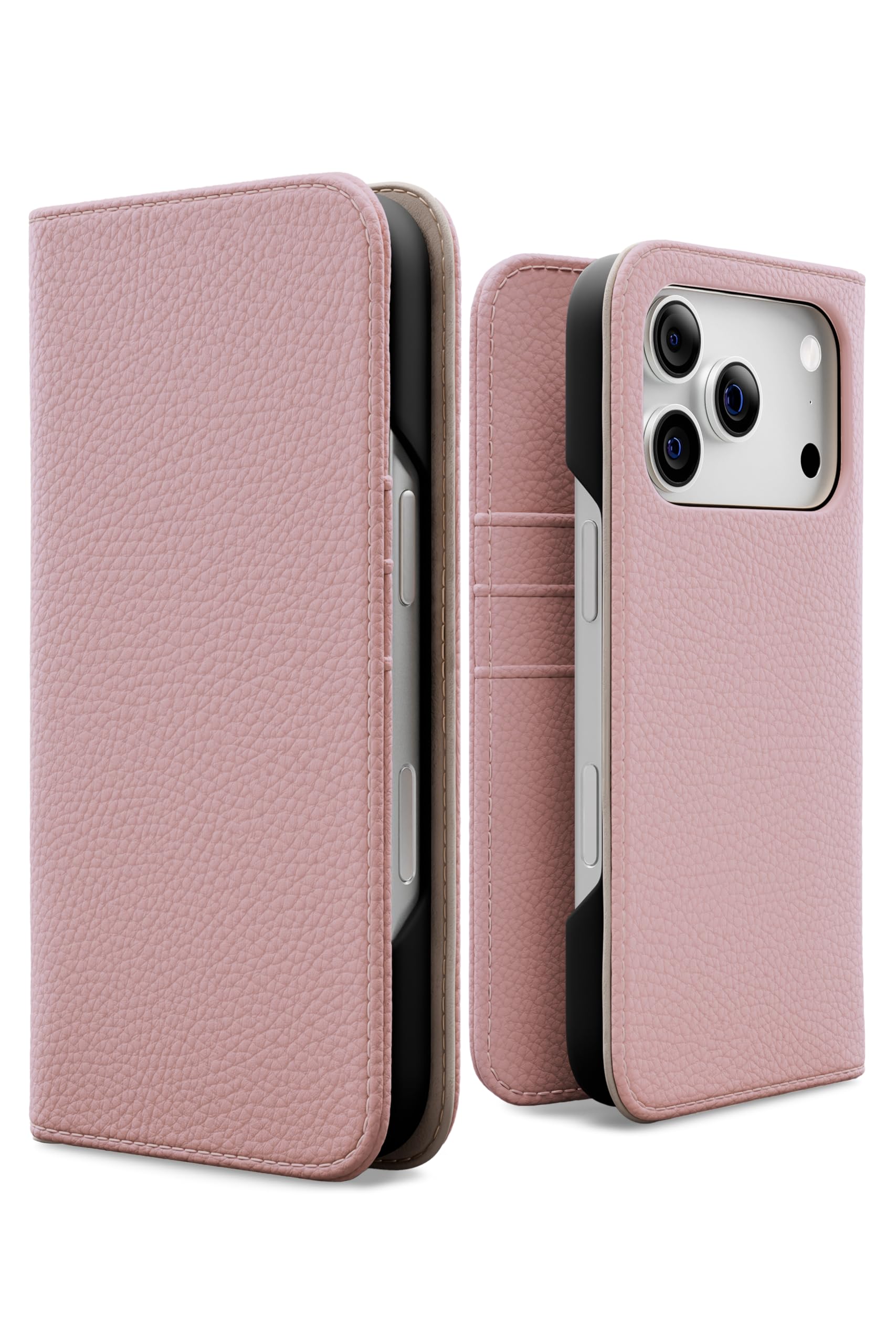 MINTY iPhone18 Pro iPhone17 Pro 用 ケース 手帳型 ベルトなし モーヴピンク