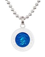 オリジナル スモール ロイヤル ブルー / ホワイト セント クリストファー ネックレス ：GET BACK NECKLACES ゲット バック ネックレスズ