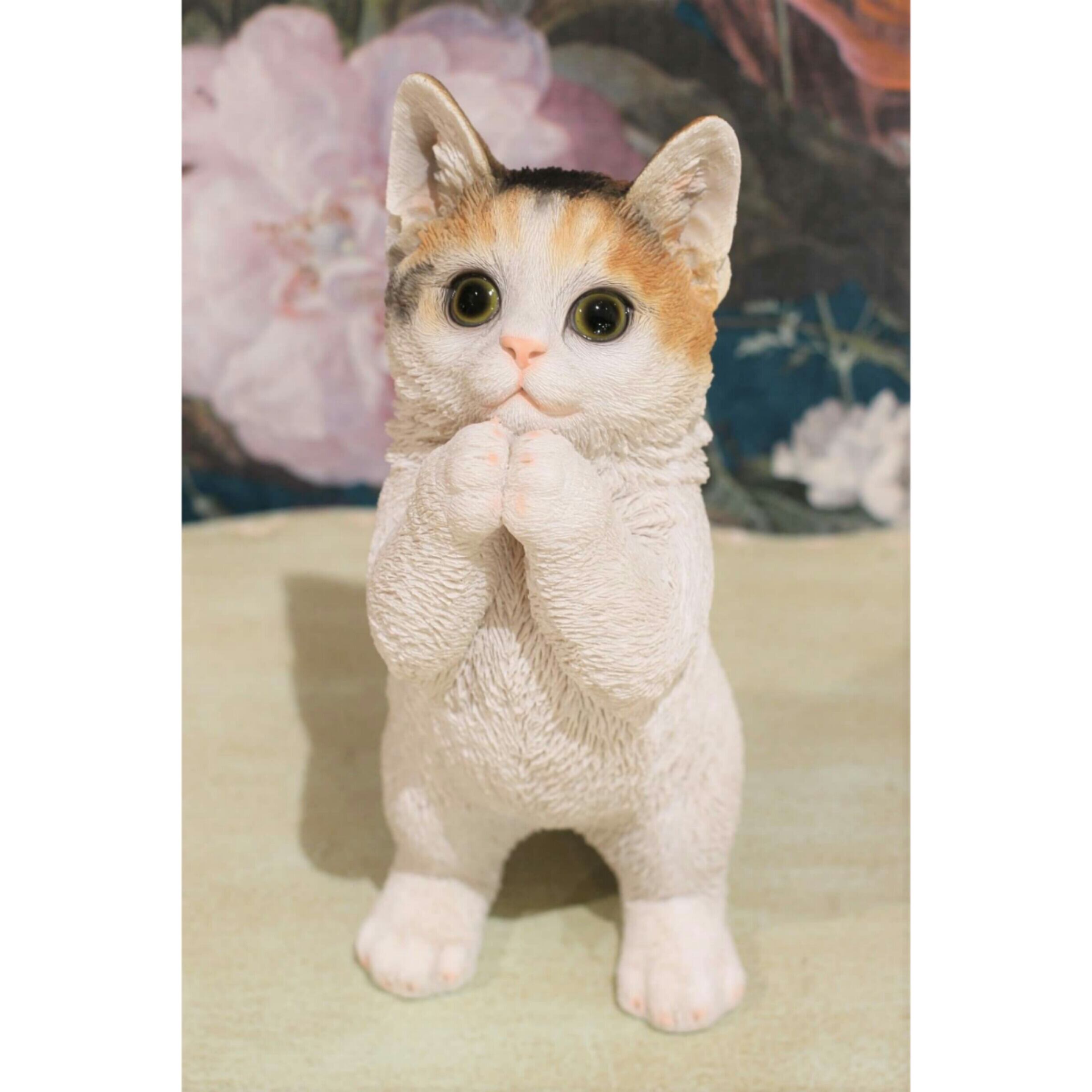 人気 大野素子 猫と花のオブジェ 大野素子 猫と花のオブジェ