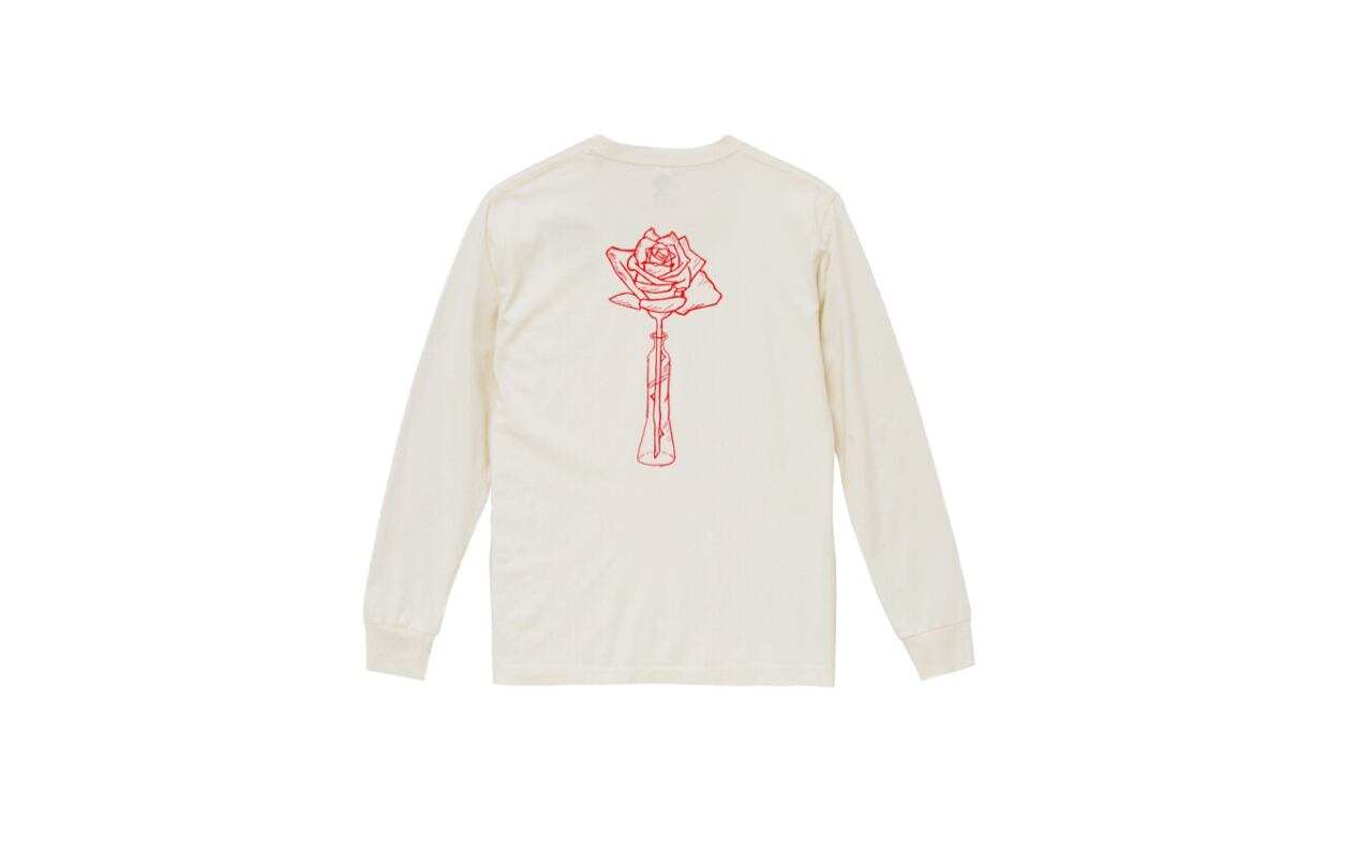 coguchi rose long tshirts (wh/red)