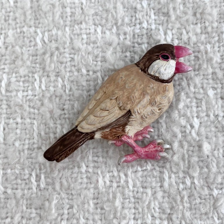 Palnartpoc シナモン文鳥 ブローチ パルナートポック 送料無料 | 京都