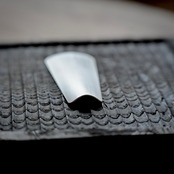 東屋　茶合  平 錫メッキ/ Azmaya Tea Scoop (Chago), Flat — Tin-Plated ［210610000］