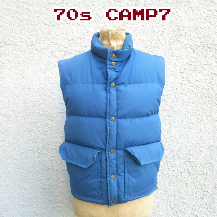 70's CAMP7 ダウンベスト M グリーン ビンテージ USA製