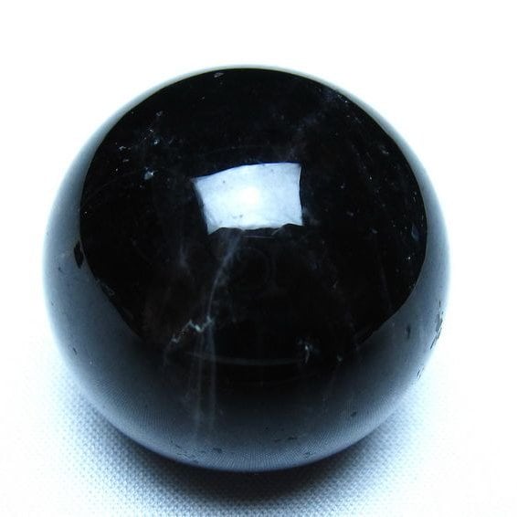 黒水晶 モリオン 丸玉 36mm スフィア 置物 原石 141-7444