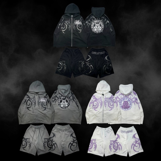 【即納】「蹴威部族柄セットアップ」