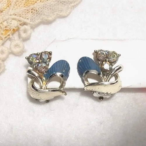 フラワーイヤリング ヴィンテージイヤリングのセール通販 10438E