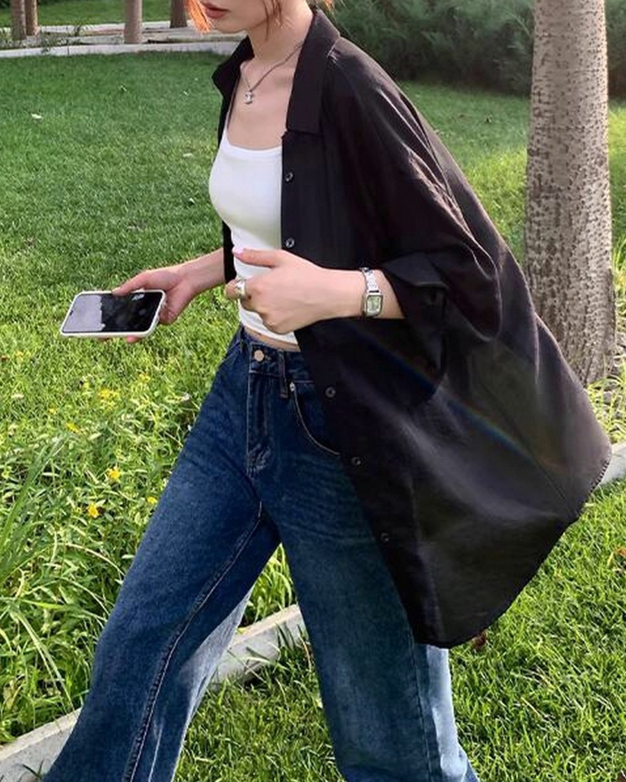 バックオープンロングスリーブシャツ 2color A0219 - 11