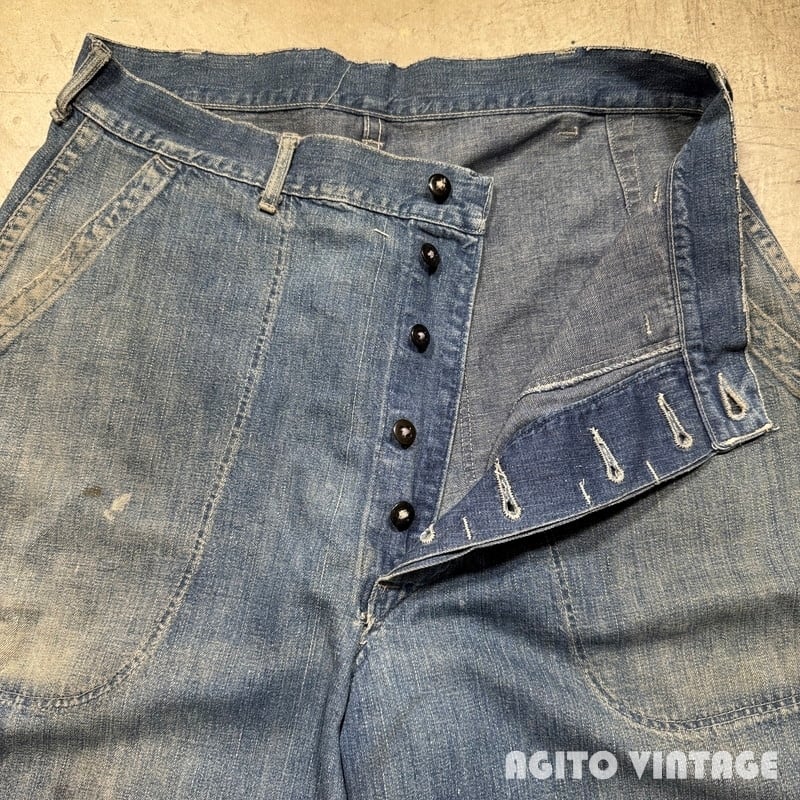 USNAVY デニムベイカー 40s USN デニムトラウザー M-45 40's U.S.NAVY