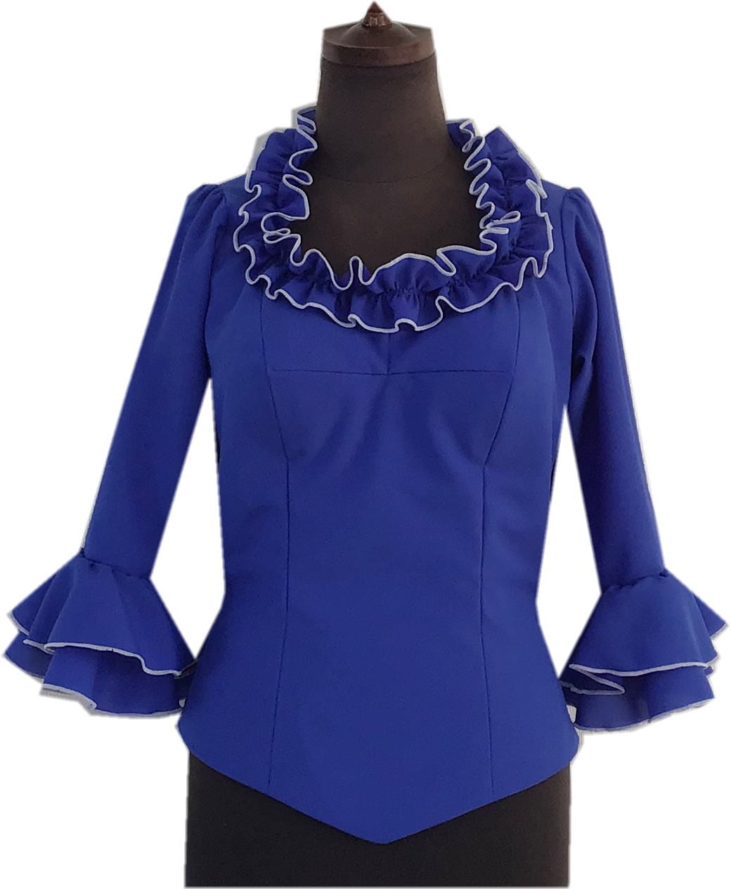 【美品 フラメンコ衣装】HERMOSA ブラウス アトリエ貴美恵 ファルダ フラメンコ衣装 ブラウス Sサイズ K877 | アトリエ貴美恵