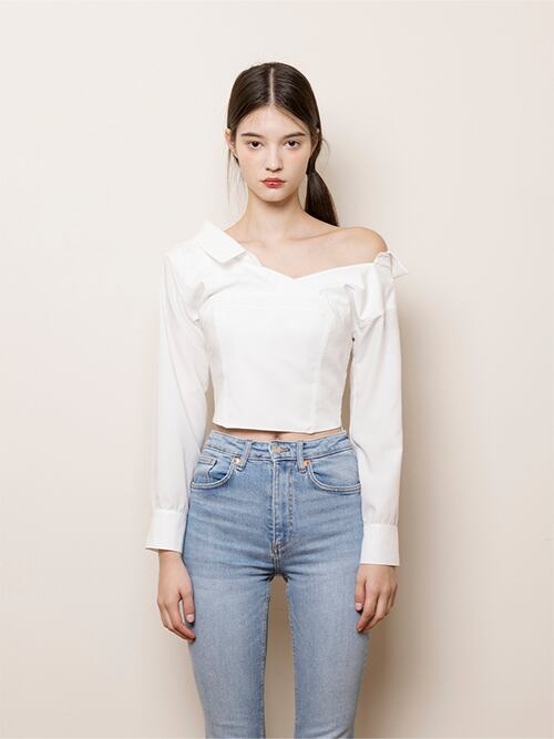 NOT YOUR ROSE Clara Top (Ivory) 韓国 Mサイズ Not Your Rose】 Clara 