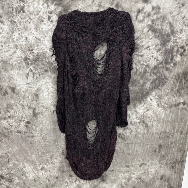 未使用】blackmeans/ブラックミーンズ【24AW】クラッシュ ニット