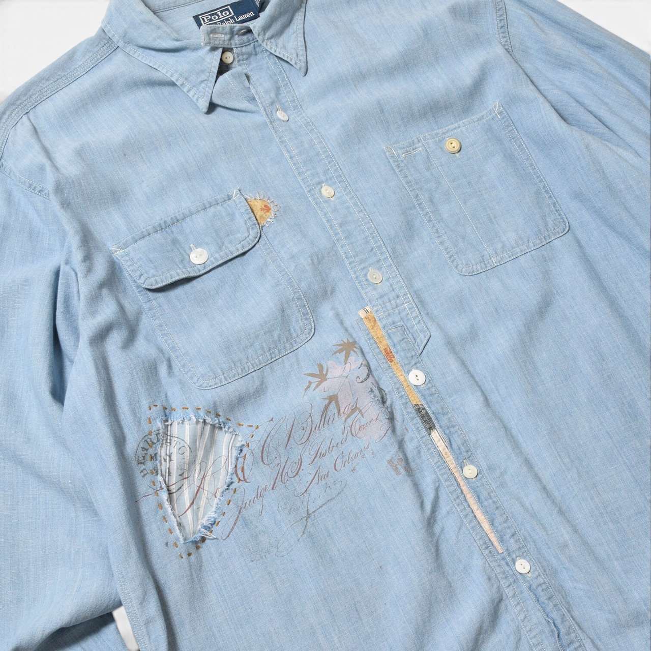 90s Special Polo by Ralph Lauren リペア加工 シャンブレーシャツ