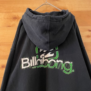 【BILLABONG】ブランドロゴ バックプリント スウェットパーカー L US古着