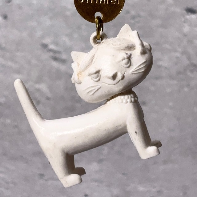 フランス雑貨 フレンチキーホルダー  猫 unimel ヴィンテージ  2505008-6