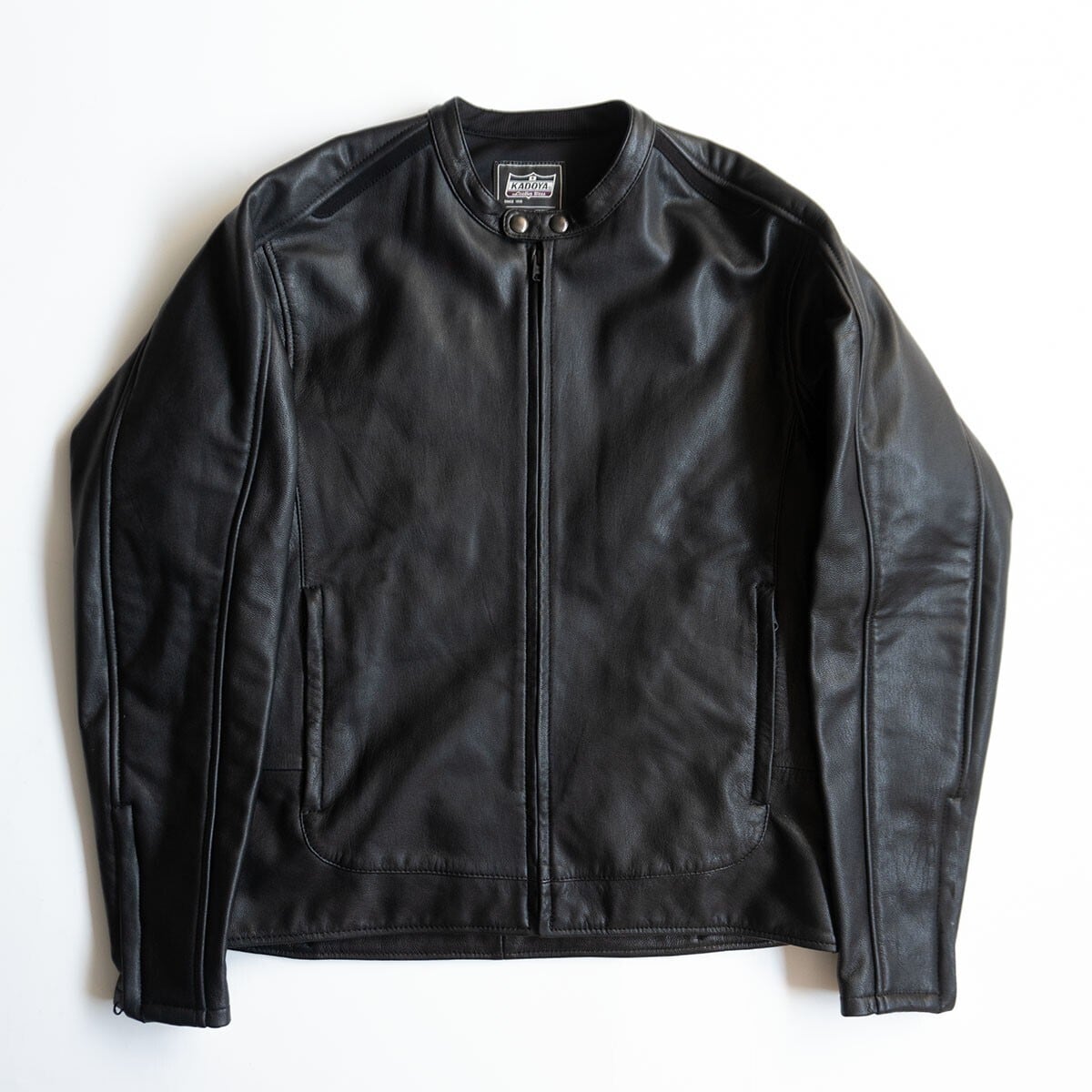 KADOYA レザージャケット ブラックL オールレザースタジャン KADOYA レザージャケット ブラックL オールレザースタジャン カドヤ