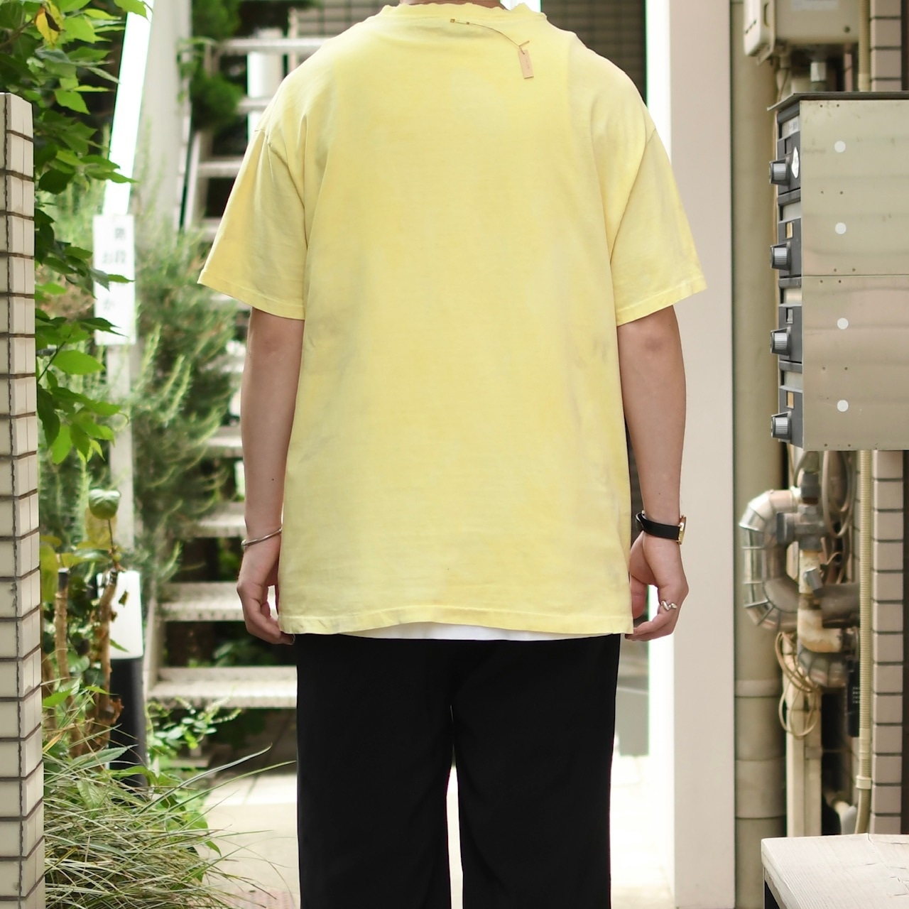 90's KKUP fm Einstein print tee over dye