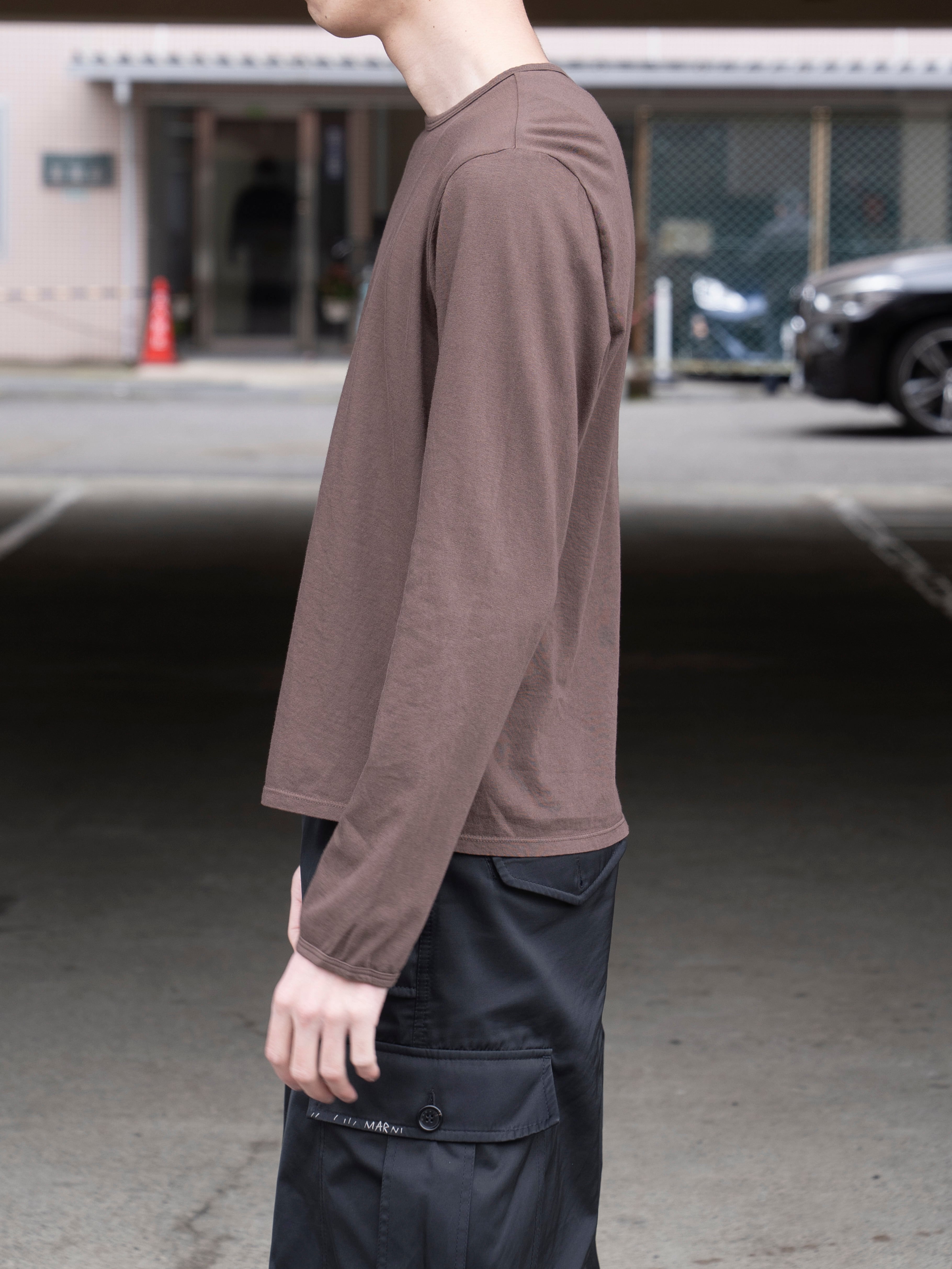 GABRIELA COLL GARMENTS ロンT GABRIELA COLL GARMENTS ORGANIC COTTON LONG SLEEVE T-SHIRT BROWN S7