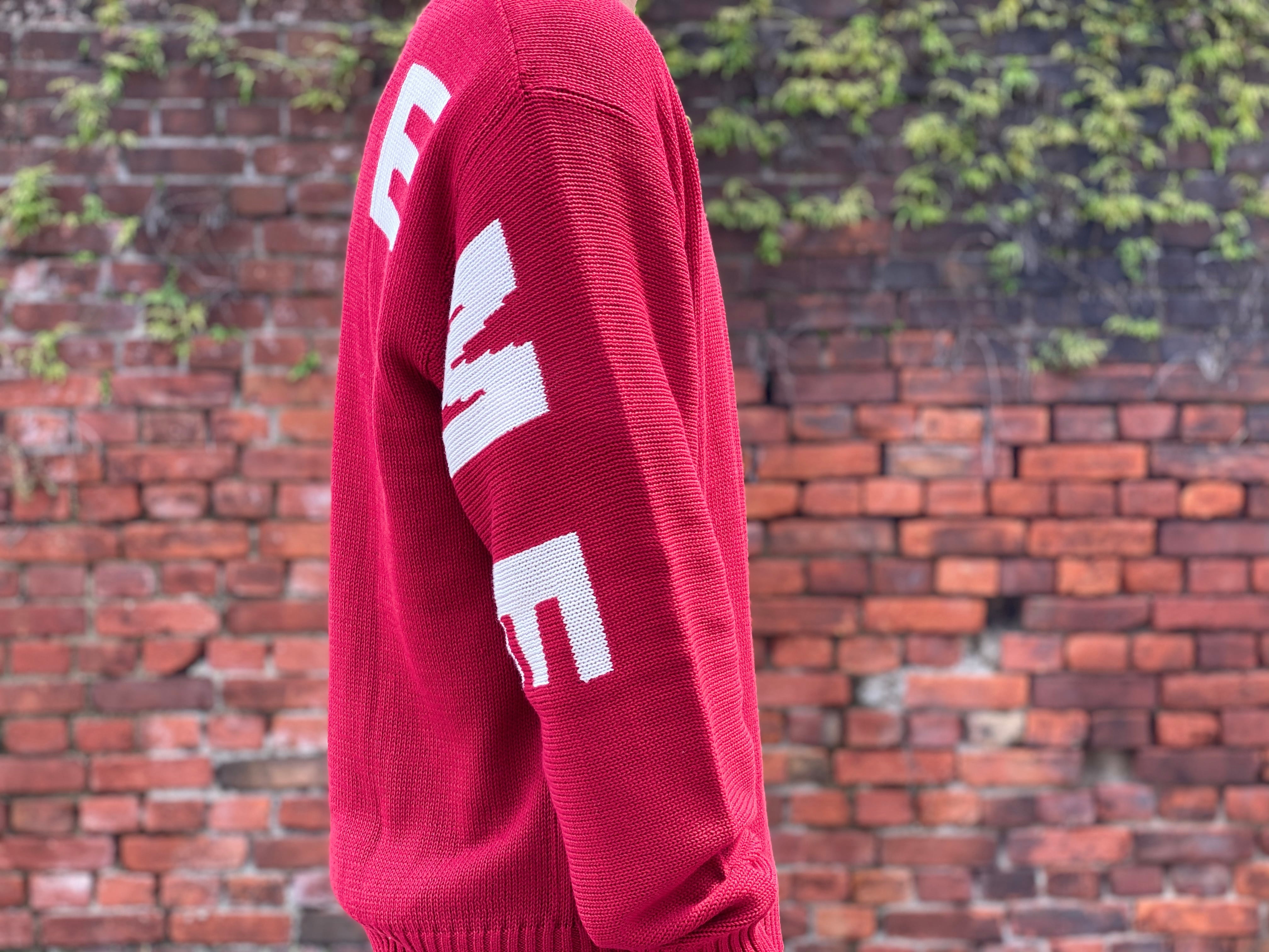 Supreme 20SS BACK LOGO SWEATER RED XL 125JG7467 | BRAND BUYERS OSAKA