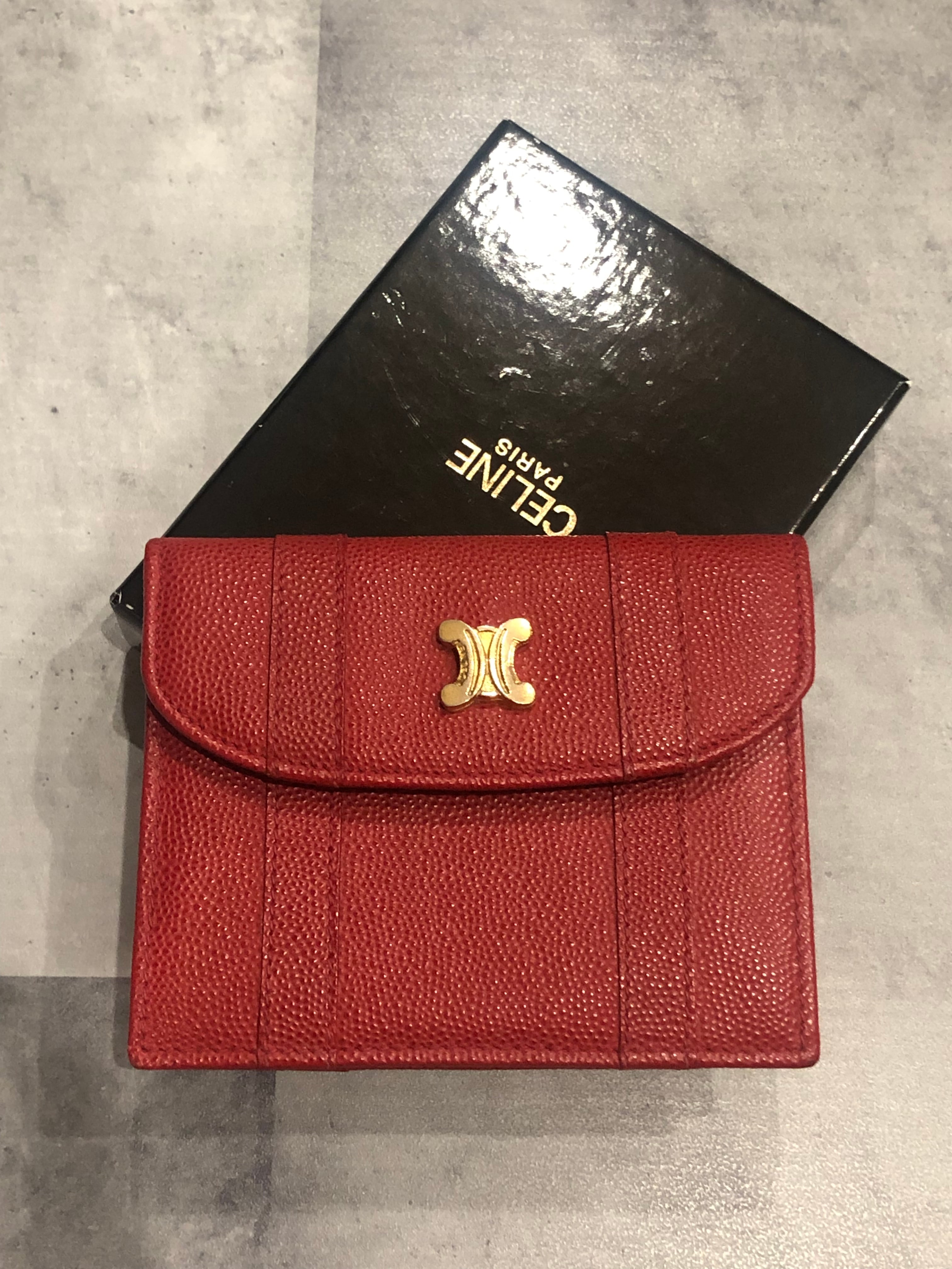 LOEWE アナグラムロゴ レッド レザー キーリング ロエベ LOEWE ブレイデッド ストラップ ロゴ アナグラム バイ