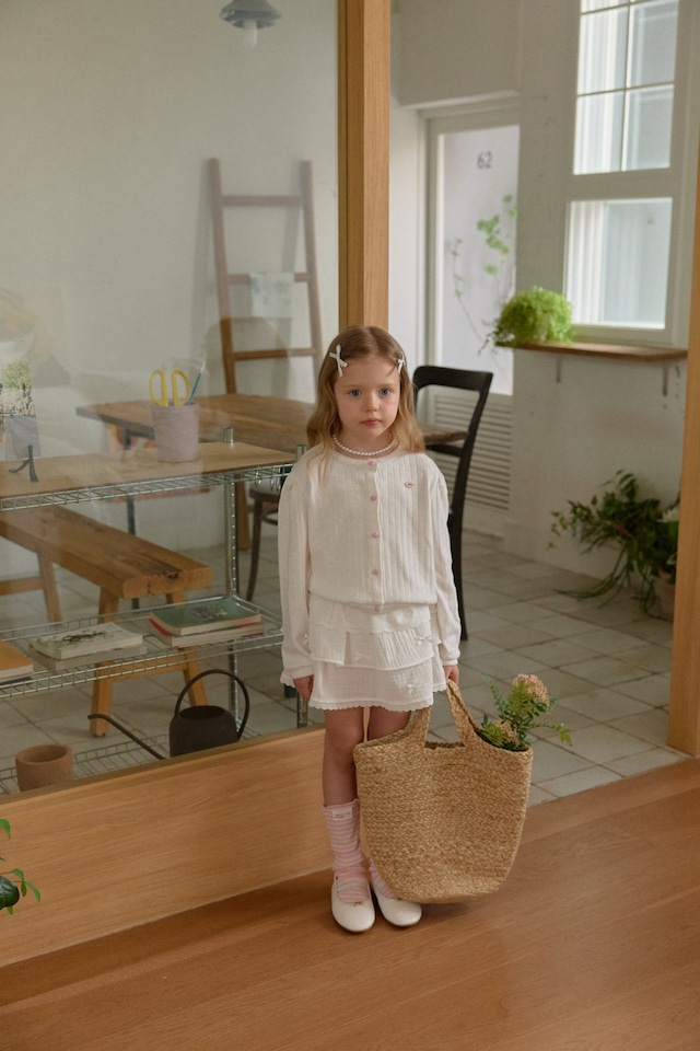 【1/26〆予約】<berryberry>  Eyelet cardigan