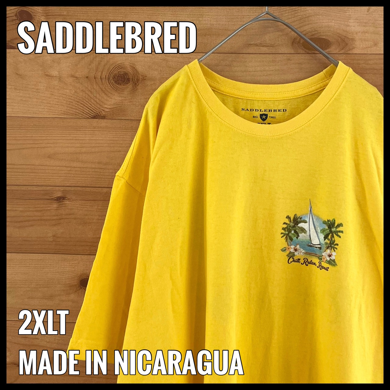 【SADDLEBRED】バハマ Tシャツ 2XLT ビッグサイズ バックプリント リゾート リラックス bahama US古着 アメリカ古着