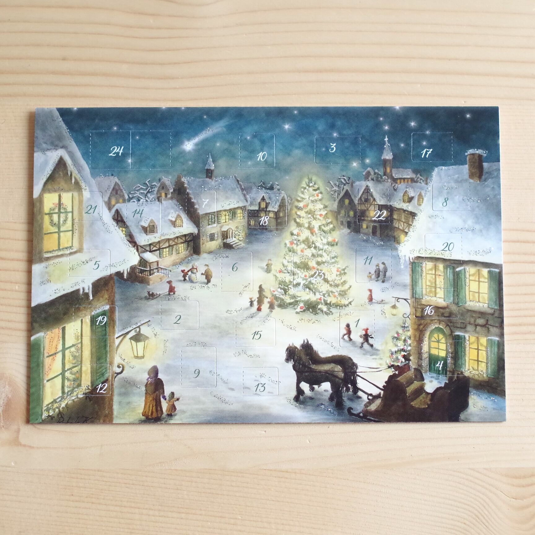アドベントカレンダー 村のクリスマス（A6サイズ） | 木のおもちゃ専門