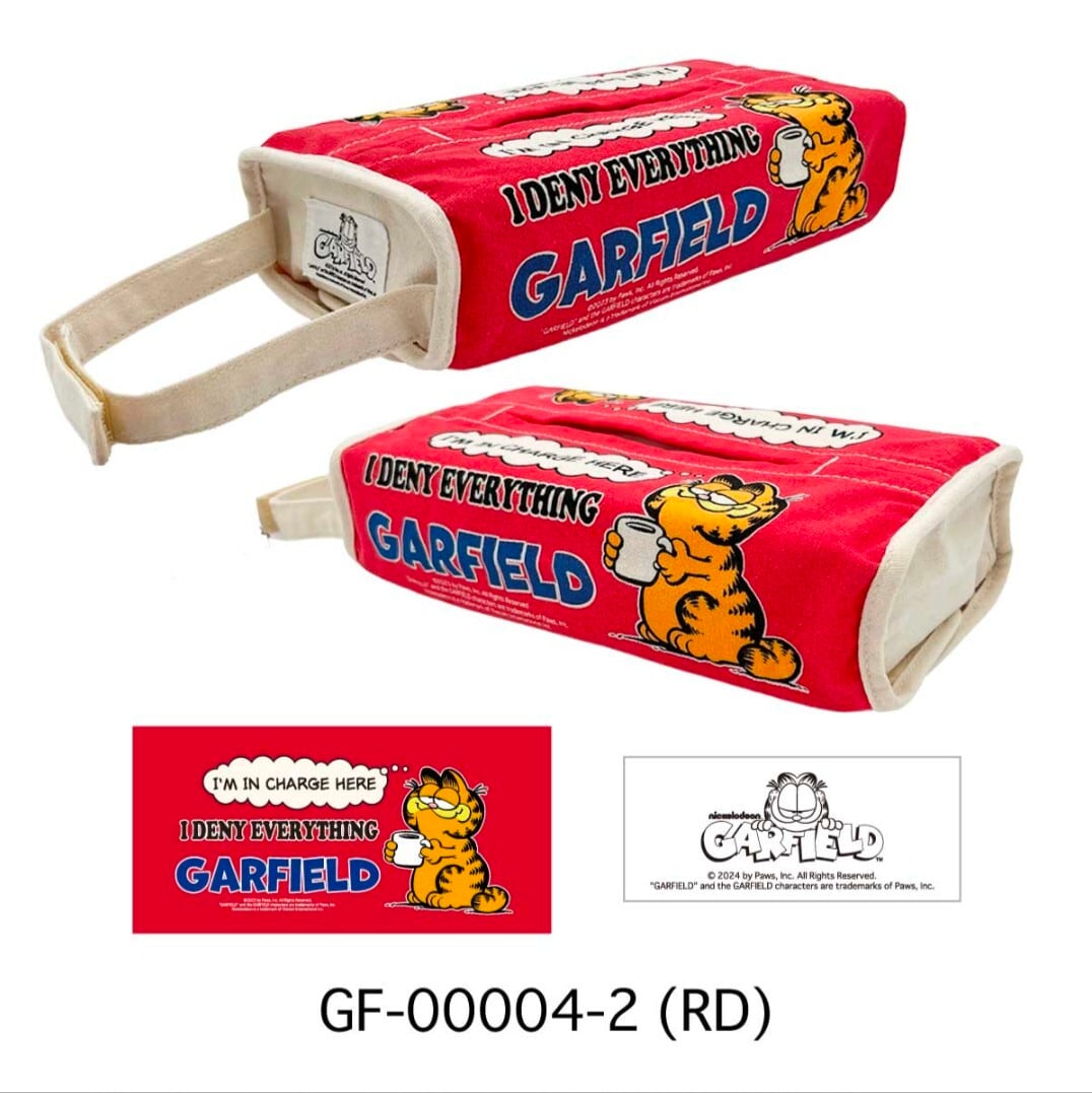 ✨️ティッシュのドレスアップに♡✨️ Tissue Cover / ティッシュカバー 吊り下げ / ティッシュケース【 Garfield ( ガーフィールド ) 】RED