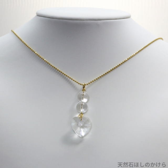 水晶とスワロフスキーのネックレス(796)【浄化・万能・活性化】