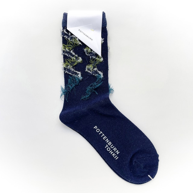 KAMINARI SOCKS (NAVY) / POTTENBURN TOHKII