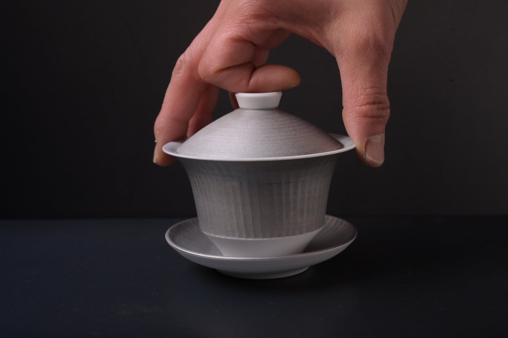 小林千恵 白金蓋碗ギザギザ三角 | 鎌倉倶楽部 茶寮
