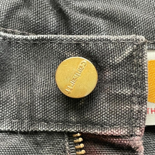 00s USA製 ブラック ダブルニー Carhartt カーハート 詳細写真9