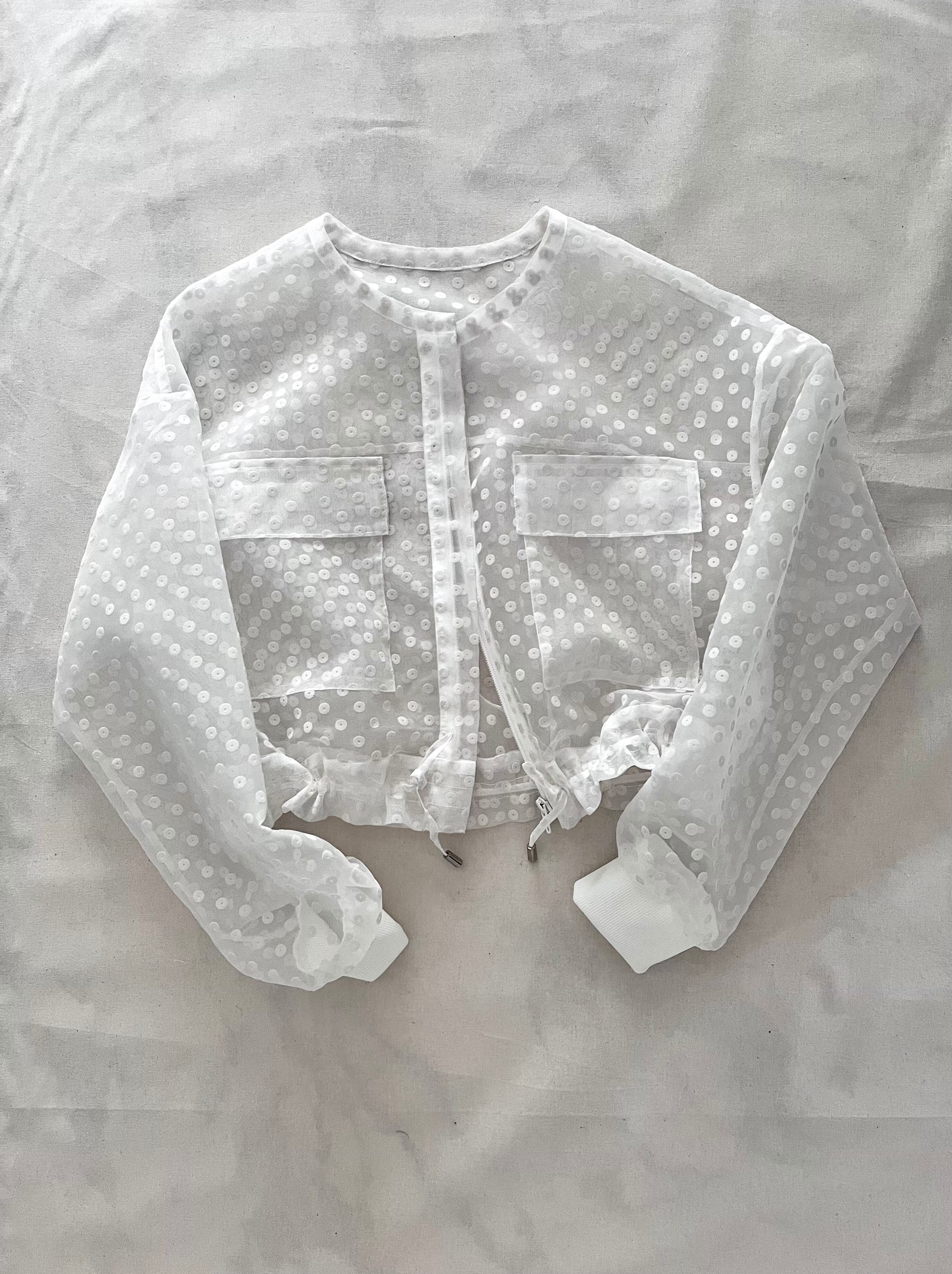 【2026新作】シアーブルゾン　フロッキードット