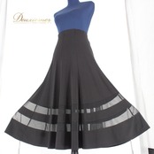 社交ダンス 衣装 スタンダード スカート レッスンウェア 女性用 レディース オールシーズン 黒 無地 シンプル ICHIOKU イチオク レース ポリエステル ポリウレタン 伸縮性 ウエストゴム アーバンブラック ダンスウェア スカートスタイル フルフレア スカート丈約82cm ウエスト約31cm~ レディースダンス衣装 大人用 スポーツウェア 秋冬用 通年使用可 シンプルデザイン ルームウェア フィットネスウェア おしゃれ スポーティ 日常着