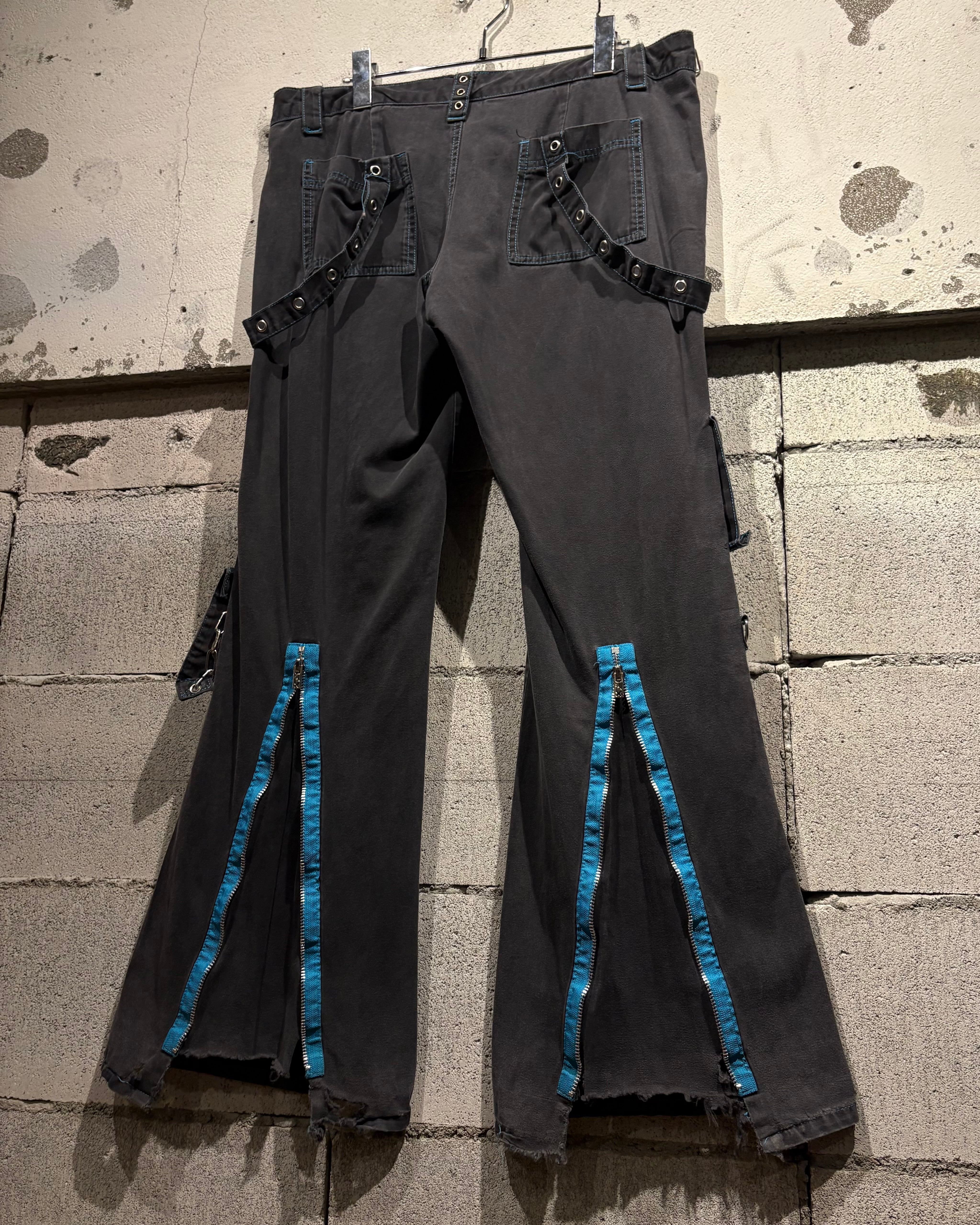 Caka otto】“TRIPP NYC” Zip Gimmick Vintage Flared Pants | Caka