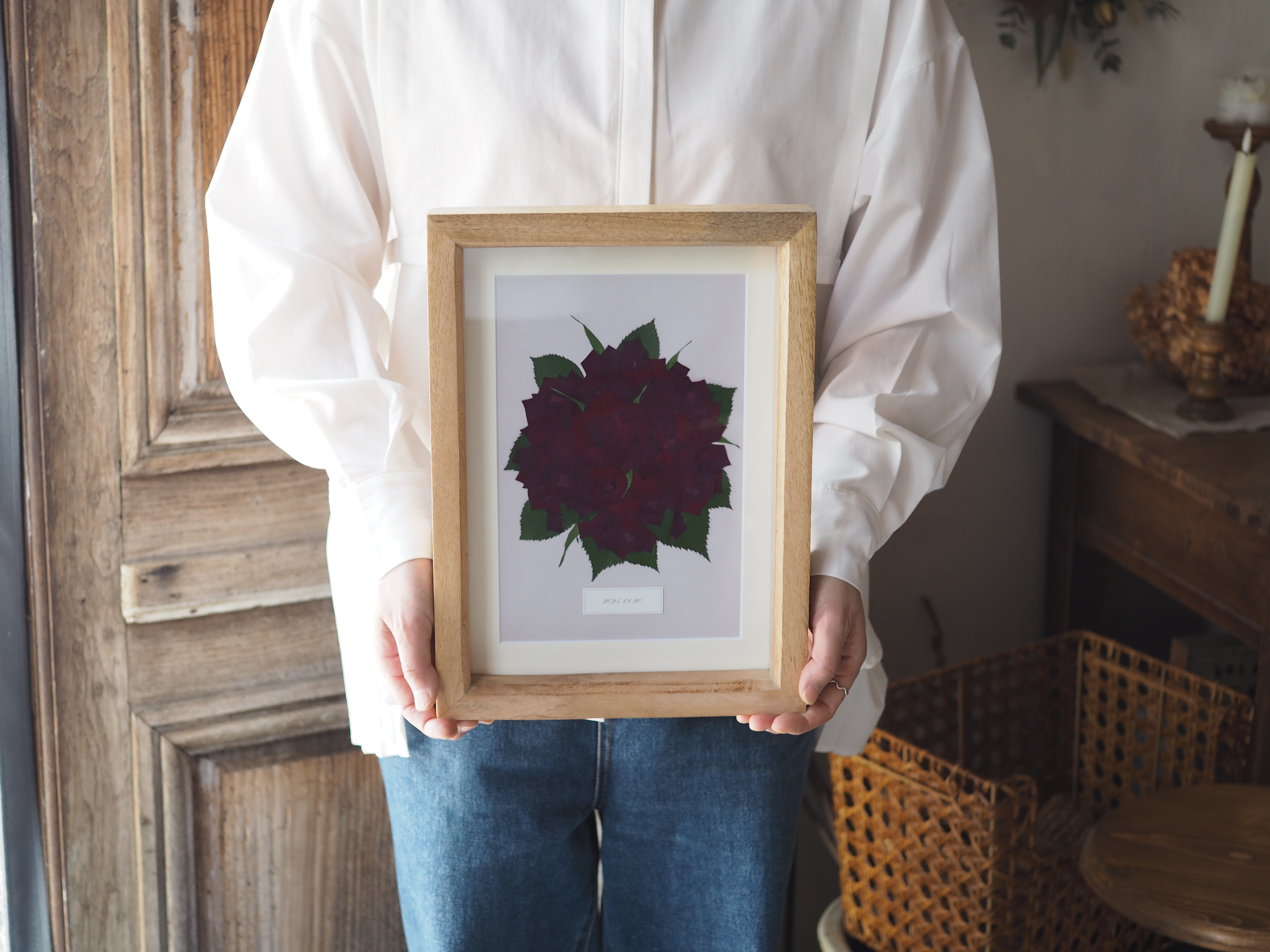 予約商品】押し花 〈A4サイズ〉生花から押し花に仕立てるオーダー