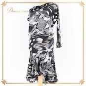 社交ダンス 衣装 ジャンティ gentil ラテン ドレス ワンピース 黒 白 グレー 伸縮 軽い 薄い パーティ 発表会 柄 模様 ストレッチ ブラック系 ホワイト系 グレイ系 フェスティバル デザイン スタイル シンプル おしゃれ 動きやすい 着心地 伸びる ファッション パーティー ウェア エレガント レディース