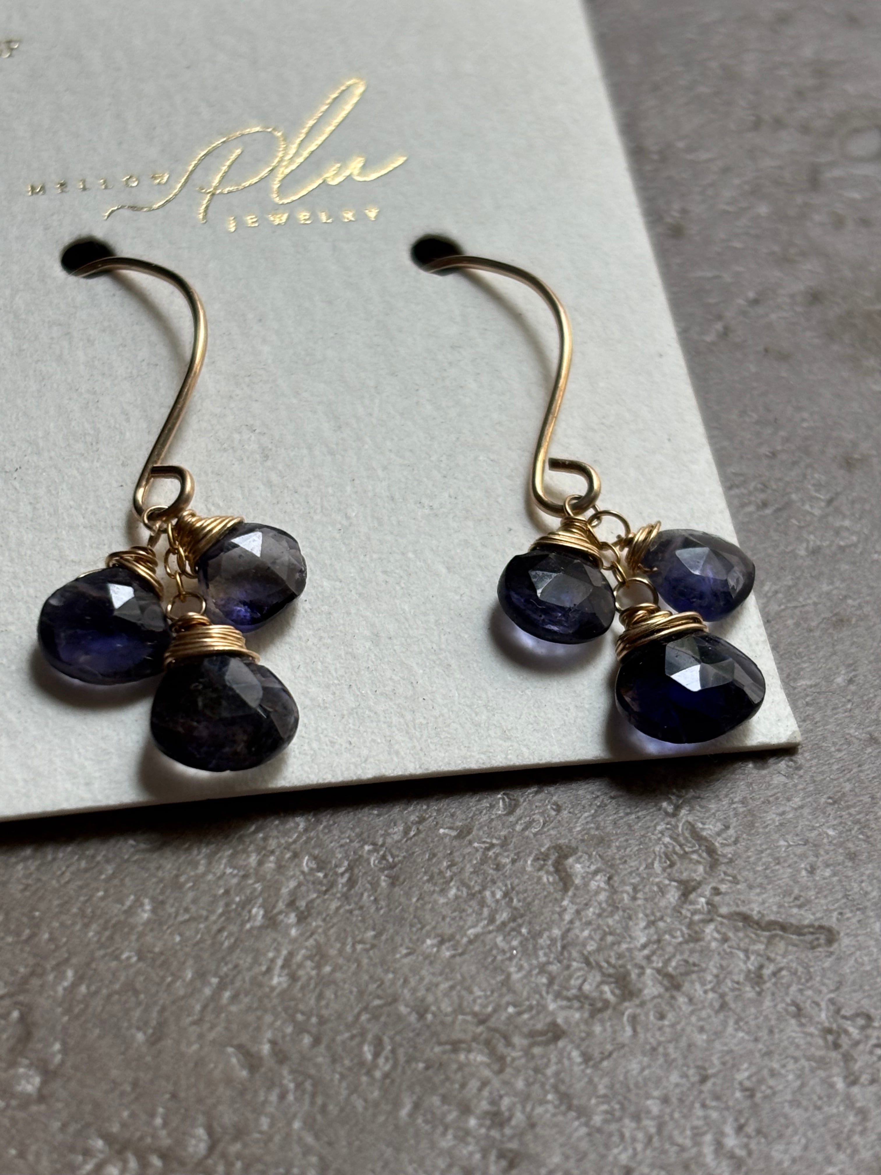 14kgf》アイオライトのピアス | mellow PLU