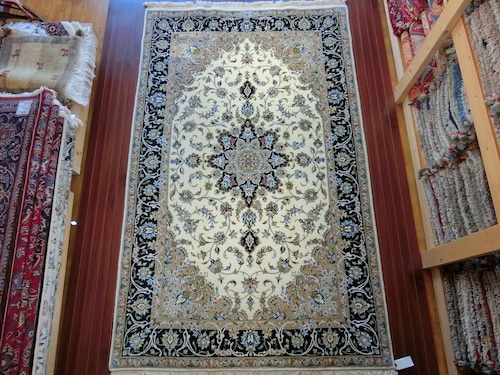 ペルシャ絨毯　手織り カーシャン産　【リビングサイズ】1541