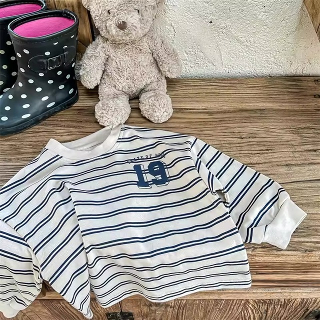 【取寄】80〜130⌇“ 19 ” border long tee